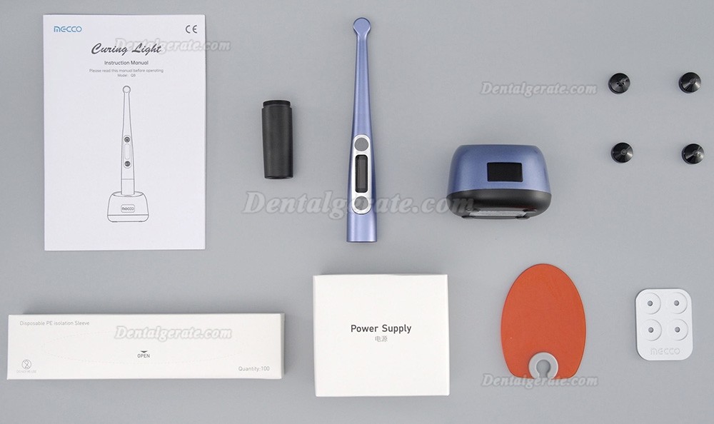 Mecco Q9 Kabellose LED-Polymerisationslampe Dental mit integriertem Lichtmesser und Kariesdetektor